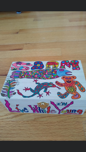 Phish phans may be able to figure out the hidden meanings throughout this box.  I enjoyed challenging myself to create various mysteries throughout it!